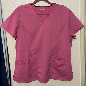 COPY - Heartsoul pink scrub top scrubs size large
